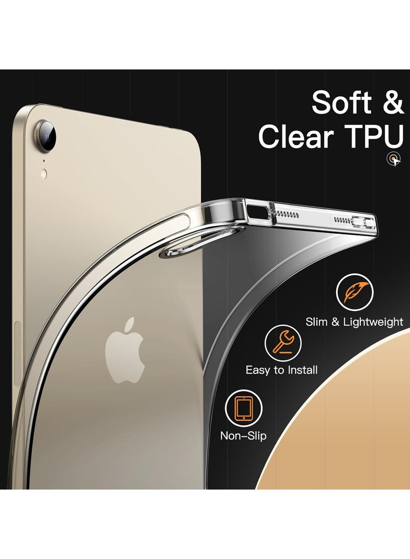 DUSALA Crystal Clear Protective Case For iPad mini (A17 Pro, 2024 Model, 7th Generation) / mini 6 (2021 Model, 6th Generation), Powerful Magnetic Attachment, Slim Trifold Stand Case, Durable Protection - Image 3