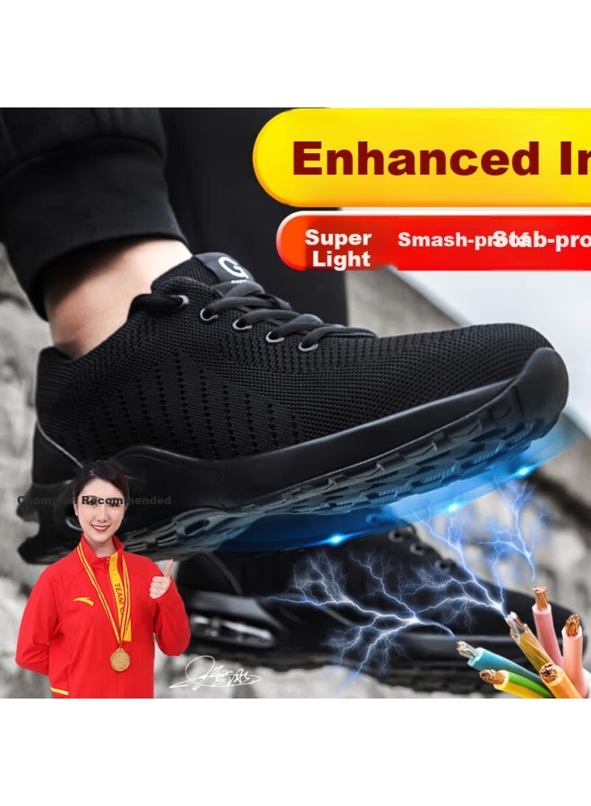 Jingtu Jingtu Labor Protection Shoes Men Ulated 10kv Anti-smashing Plastic Toe Cap Anti-puncture Safety Electrician Functional Shoes E2037eh-j 39 - Image 1