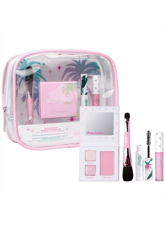 Petite 'N Pretty Petite 'n Pretty - "Amazon Exclusive" Glow Basics Makeup Starter Gift Set- Non Toxic, Natural Makeup Kit for Kids, Children, Tweens and Teens, Made in the USA  - Image 1
