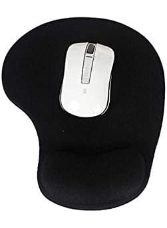 Generic - Ergonomic Mouse Pad with Gel Wrist Support – Pure Black – Comfortable and Non-Slip Design - Image 1
