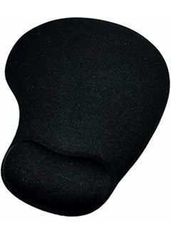 Ergonomic Mouse Pad with Gel Wrist Support – Pure Black – Comfortable and Non-Slip Design