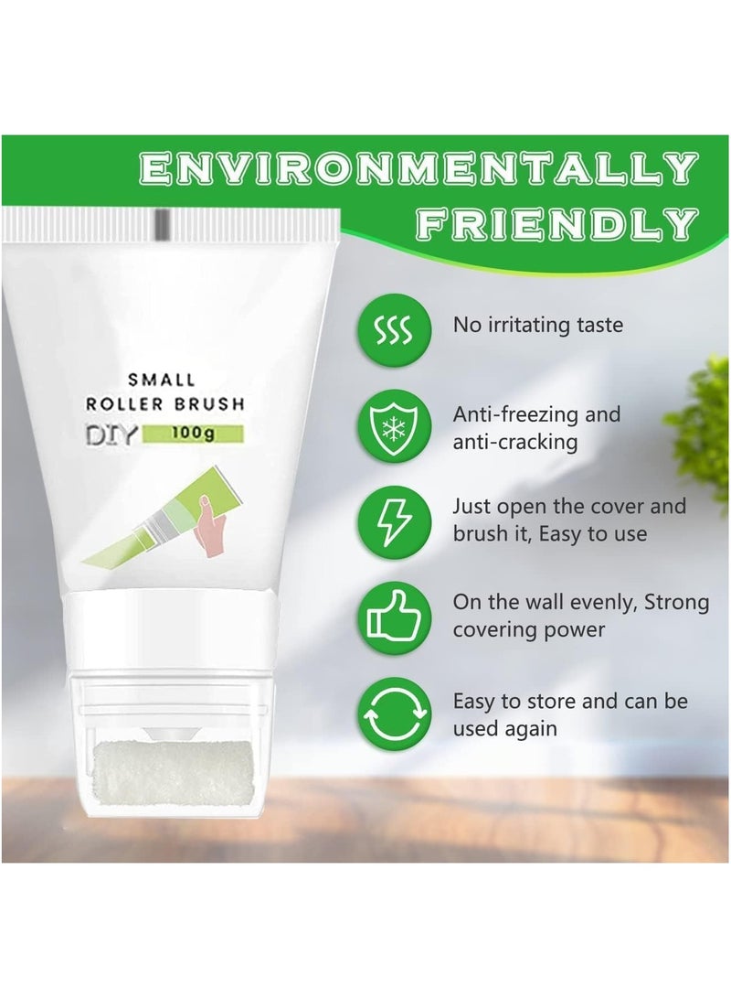 DubaiGallery فرشاة تصليح الجدران الصغيرة، أداة إصلاح الجدران الجديدة 2023 DIY، أداة إصلاح الجدران بفرشاة تصليح صغيرة، أسطوانة إصلاح الجدران لتلميع الجدران الداخلية للمكتب المنزلي - Image 1