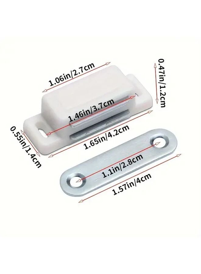 3pcs Magnetic Cabinet Door Locks Easy Install White Plastic Secure Storage - Image 4