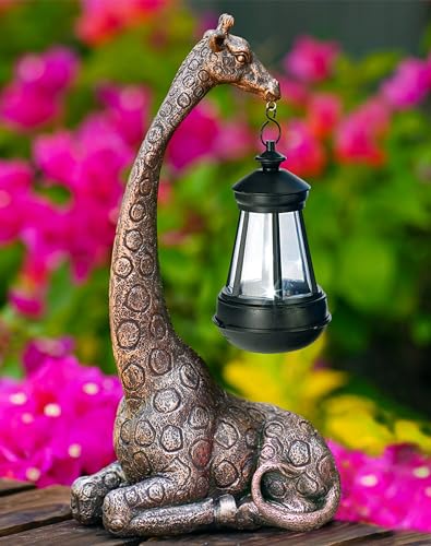 Goodeco تمثال زرافة Goodeco 11 للحديقة وديكور المنزل مثالي لهدايا الأمهات في عيد الميلاد وهدايا النساء والمزيد من الزينة الجذابة للاستخدام الداخلي والخارجي زرافة