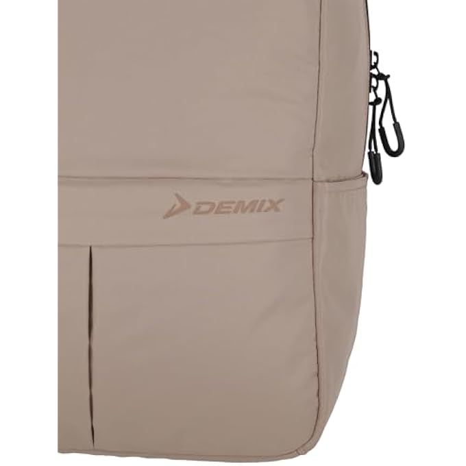 Demix Beige Backpack 15L  Lightweight WaterRepellent Daypack with Laptop Compartment Side Pockets and Front Zipper Ideal for Gym Office Travel and Everyday Use M - Image 3