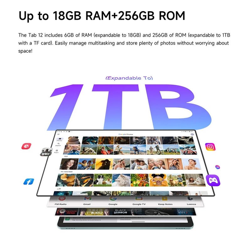 فوسيبوت جهاز لوحي fossibot Tab 12 - أسود - Image 3