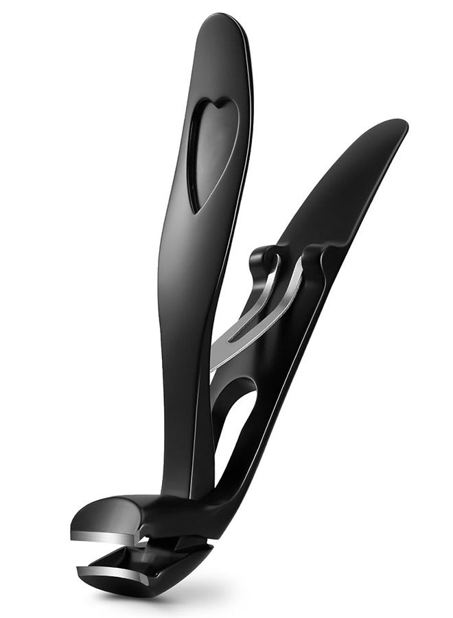 general Angled Head Nail Clippers for Seniors - Ergonomic Toenail Clipper for Thick Nails, Premium Steel Nail Cutter Trimmer with Catcher for Men and Women Black - Image 1