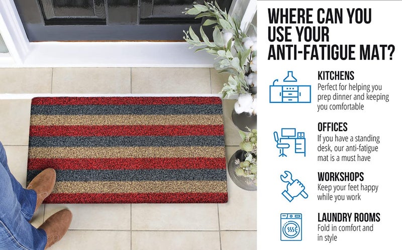 NESTPRIME Rubber Anti Slip Bathmat for BathroomKitchen Waterproof Anti Skid Mats for Home EntranceLiving Room RugsFloor Mats for Home Office Multipurpose Use 2x6 Feet Multi - Image 5
