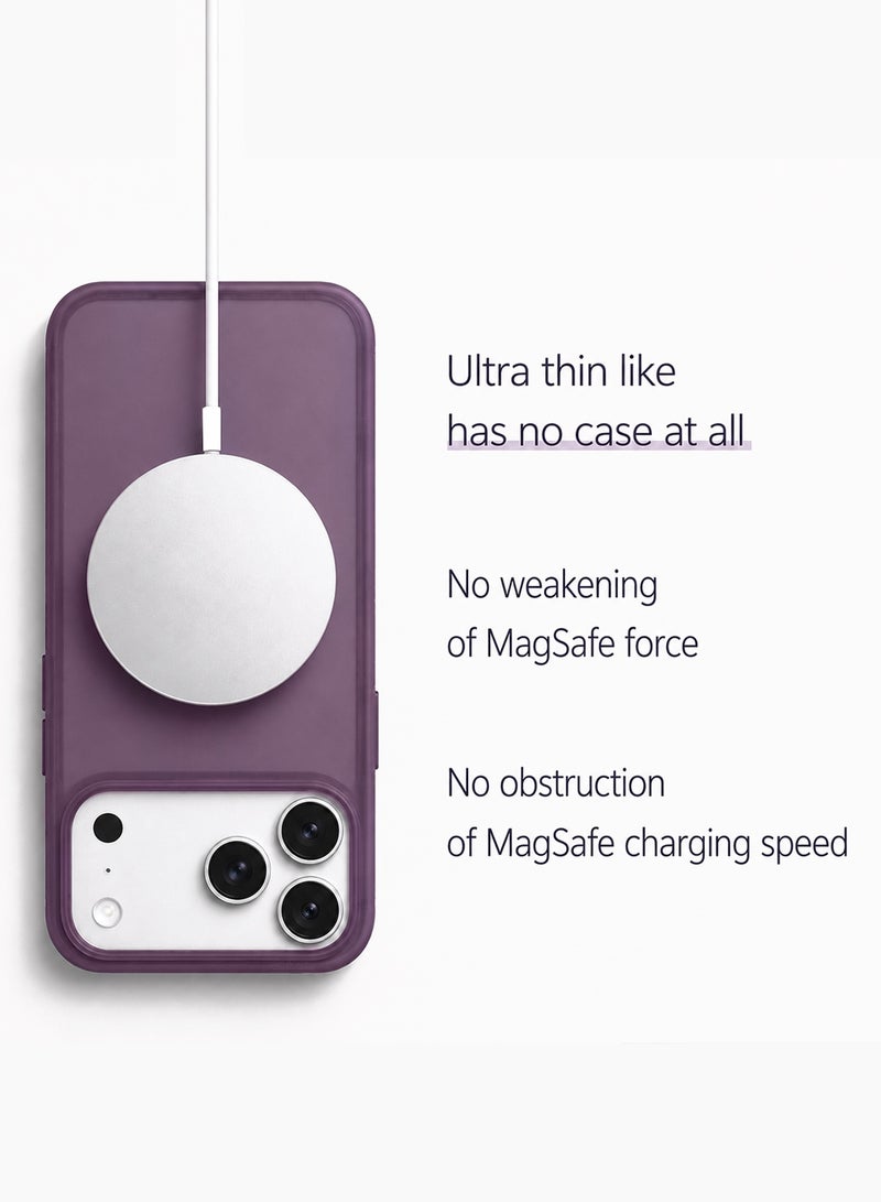 غطاء آير سكين مات متجمد لهاتف iPhone 17 Pro Max - غطاء خلفي أنيق فائق النحافة - أسود - Image 4