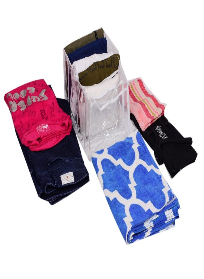 SuneshCreation wardrobe organiser, undergarment organizer, shelf organiser for cupboard pack of 2 - Image 4