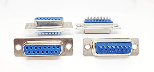 PC Accessories Connectors Pro 50 Pcs DB15 DSub 15 Pins Solder Cup Female Connector 50Pack - Image 1
