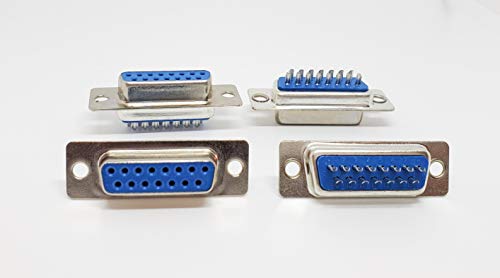 PC Accessories Connectors Pro 50 Pcs DB15 DSub 15 Pins Solder Cup Female Connector 50Pack - Image 3