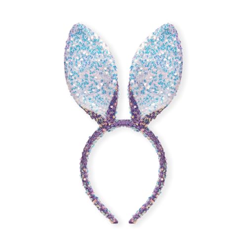 Radhu & Kabby Bunny Ears Sequins Hair band for Girls Kids | Sparkly Girls Hair Accessories | Rabbit Headbands | Hair bands for Girls | Girls hair Accessories, Fun Hair Bands (1 Pc) - Image 1