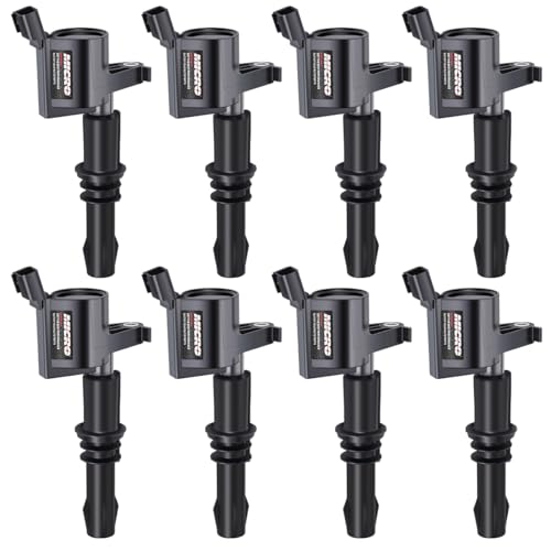 Micro Set of 8 Straight Boot Ignition Coil Pack Compatible with Ford Lincoln Expedition Explorer F-150 Super Duty Mustang Mountaineer 4.6l 5.4l 6.8l Replacement for DG511 C1541 FD508 - Image 2