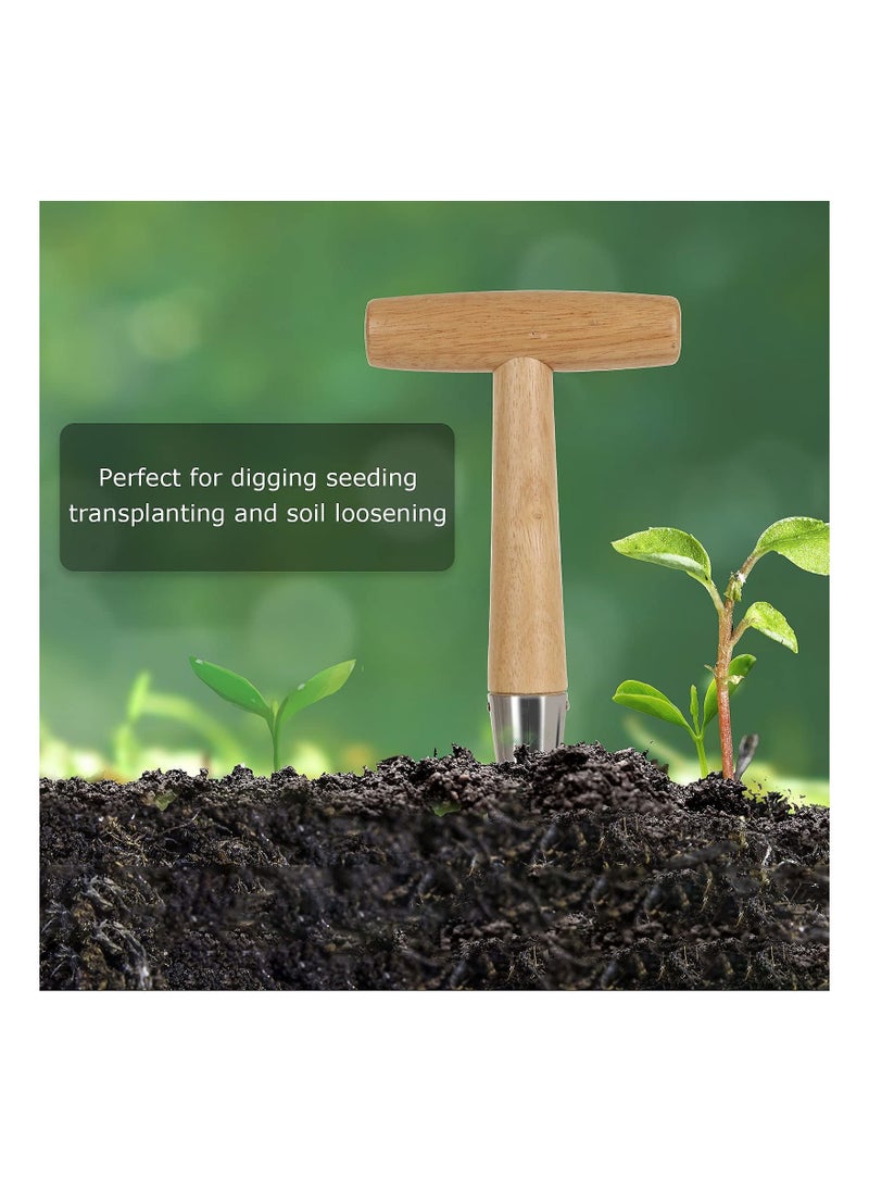 NIBEMINENT Two 11-Inch Stainless Steel Manual Planters Garden Tools Transplanting Plants Planting Bulbs Digging Gardening  - Image 4