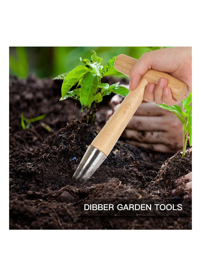 NIBEMINENT Two 11-Inch Stainless Steel Manual Planters Garden Tools Transplanting Plants Planting Bulbs Digging Gardening  - Image 3