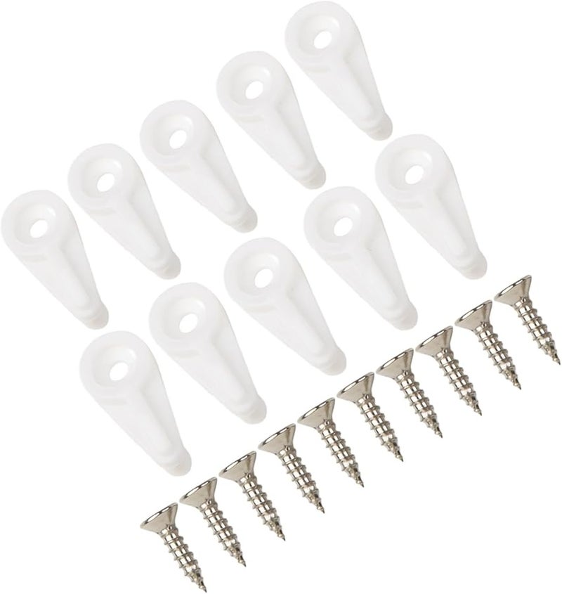 مشابك تركيب مرايا بدون إطار 50 قطعة مجموعة تثبيت بلاستيكية مع مسامير ارتفاع 5 مم - Image 3