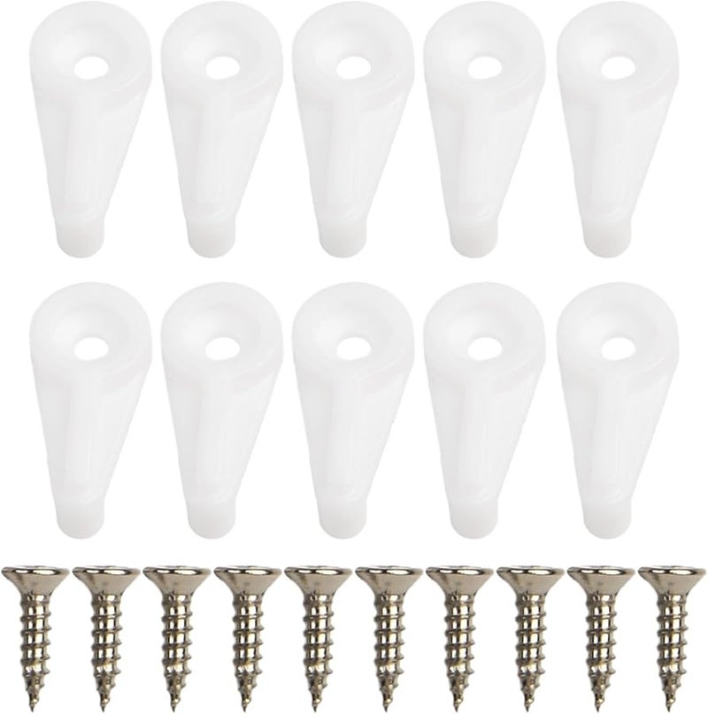 مشابك تركيب مرايا بدون إطار 50 قطعة مجموعة تثبيت بلاستيكية مع مسامير ارتفاع 5 مم - Image 2