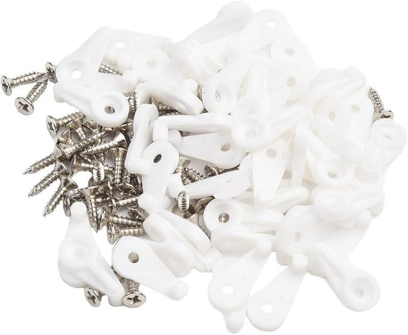 مشابك تركيب مرايا بدون إطار 50 قطعة مجموعة تثبيت بلاستيكية مع مسامير ارتفاع 5 مم - Image 5