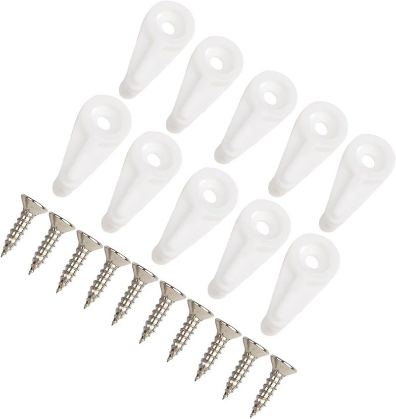 مشابك تركيب مرايا بدون إطار 50 قطعة مجموعة تثبيت بلاستيكية مع مسامير ارتفاع 5 مم - Image 4