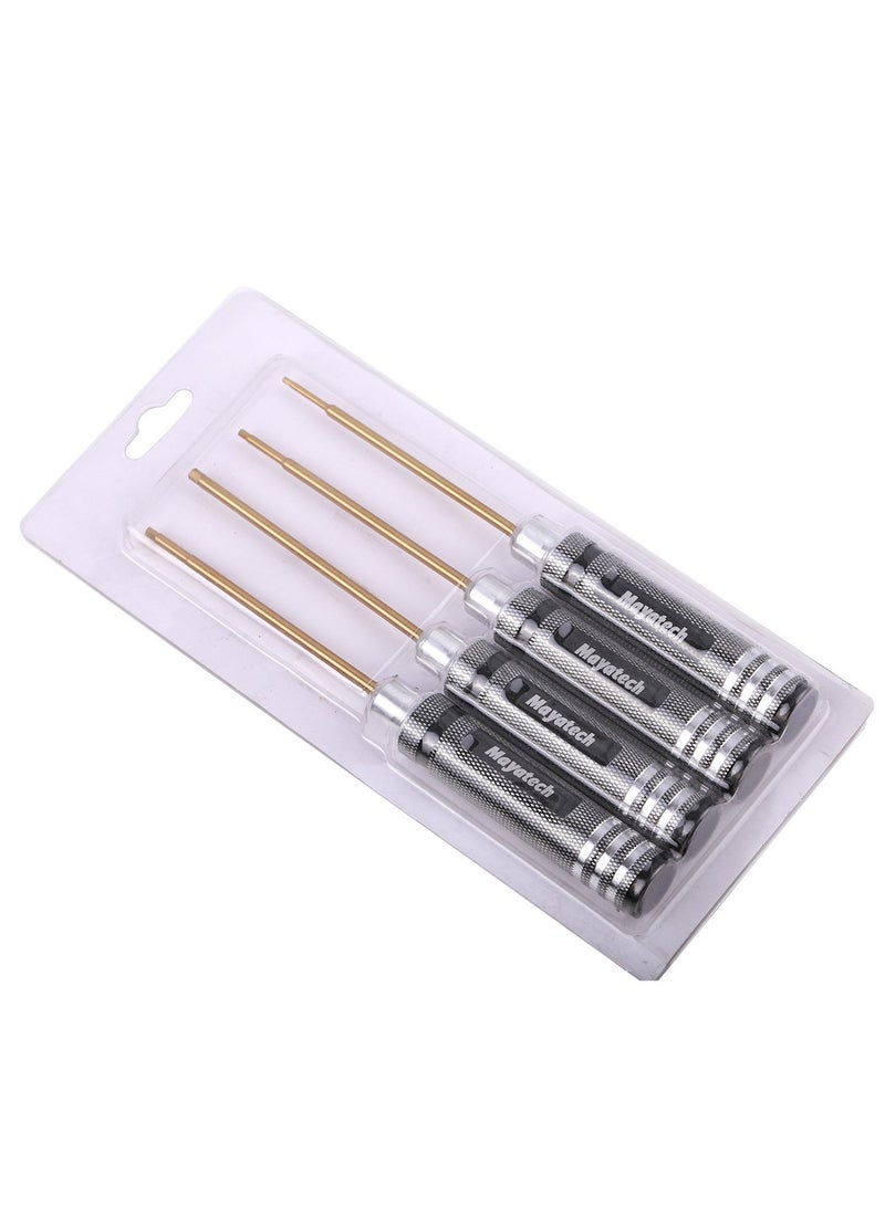 4Pcs RC Hex Driver Set, Titanium RC Screwdriver Tools Kit Set,1.5mm 2.0mm 2.5mm 3.0mm,Hexagonal Screwdriver Wrench Repair Tools for RC Model Helicopter Boat Cars - Image 4