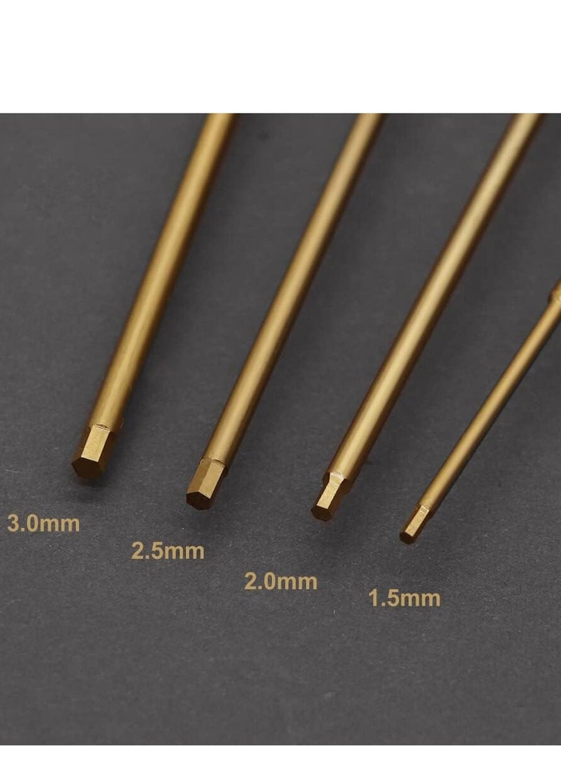 4Pcs RC Hex Driver Set, Titanium RC Screwdriver Tools Kit Set,1.5mm 2.0mm 2.5mm 3.0mm,Hexagonal Screwdriver Wrench Repair Tools for RC Model Helicopter Boat Cars - Image 3