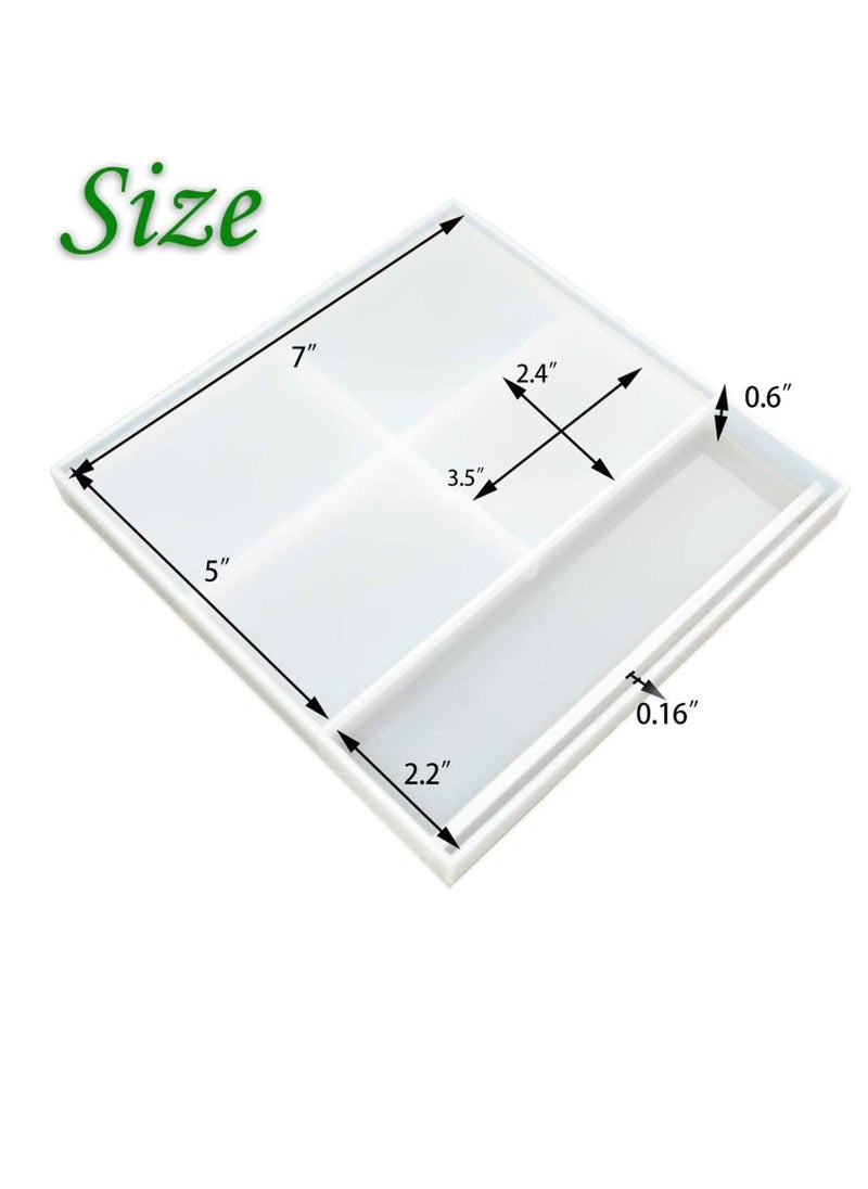KASTWAVE Photo Frame, Epoxy Resin Mold, Rectangle Picture Frame Silicone Molds, Rectangle Storage Box Silicone Mold Keep Countertop Neat for Home Decoration, DIY Crafts, and Handmade Gifts  - Image 2