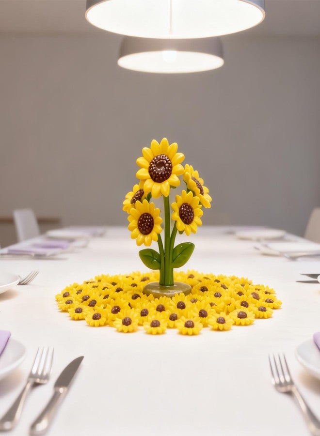 Gallipower 240pcs Mini Garden Sunflower Decor,Miniatures Tiny Sunflower Resin Things for Crafts Garden Micro Landscaping Decorations - Image 4