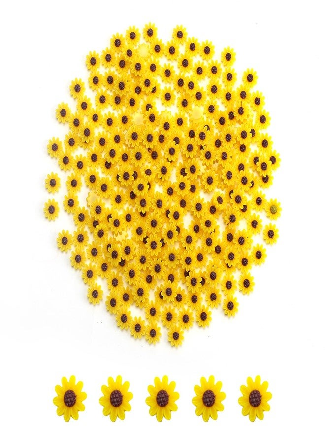 Gallipower 240pcs Mini Garden Sunflower Decor,Miniatures Tiny Sunflower Resin Things for Crafts Garden Micro Landscaping Decorations - Image 1