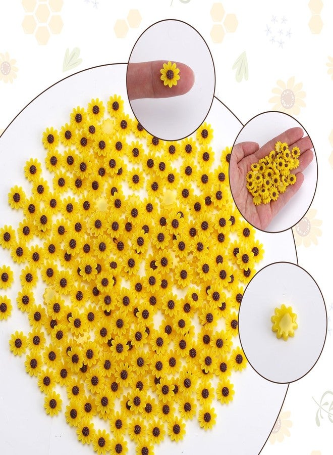 Gallipower 240pcs Mini Garden Sunflower Decor,Miniatures Tiny Sunflower Resin Things for Crafts Garden Micro Landscaping Decorations - Image 3