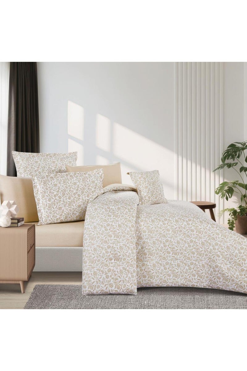 Melen Summer Cotton Double Bedspread 8-Piece - Zafira - Cream - Dark Beige - Image 3