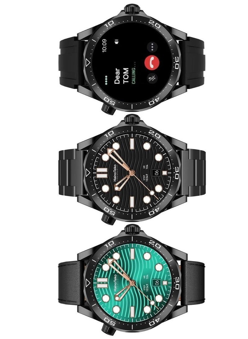 Haino Teko Smart Watch RW-48 with AMOLED Display and 3 Straps for Boys and Men's - Image 3