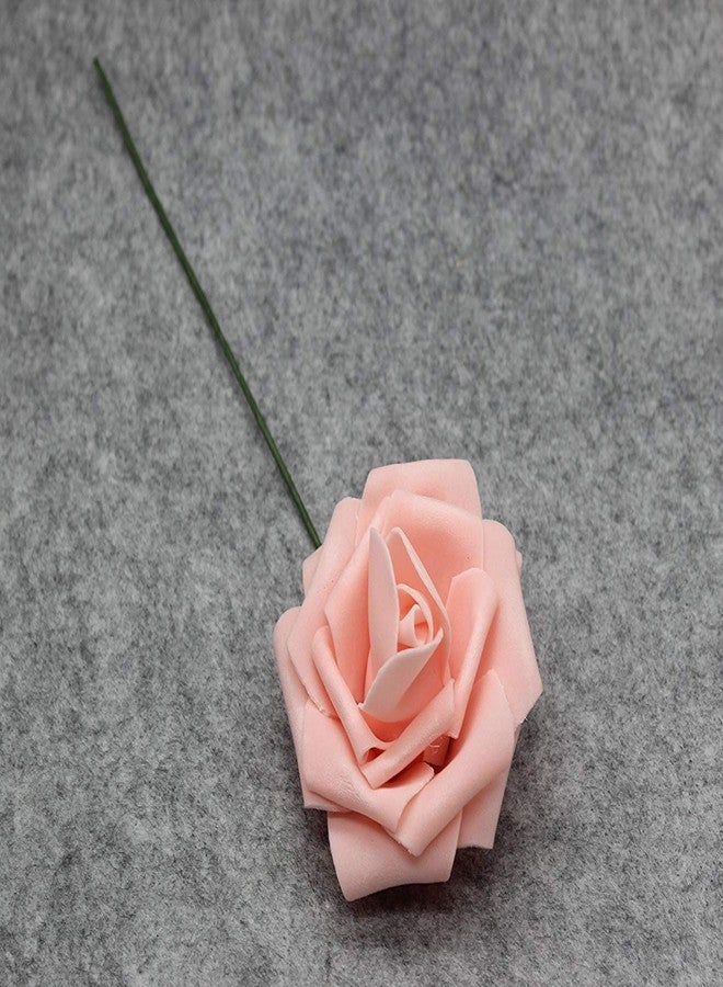 D'Lush designs Big Mulberry Paper Rose Art Craft Flowers Bunch (Light Pink) - Set of 36 Pieces - Image 2