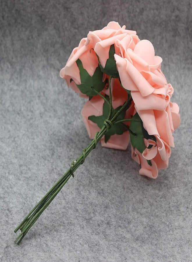 D'Lush designs Big Mulberry Paper Rose Art Craft Flowers Bunch (Light Pink) - Set of 36 Pieces - Image 3