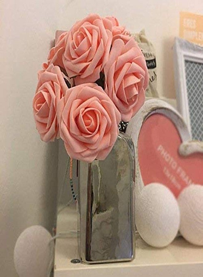D'Lush designs Big Mulberry Paper Rose Art Craft Flowers Bunch (Light Pink) - Set of 36 Pieces - Image 4
