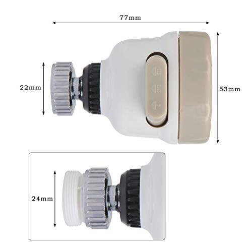 Ionix Tap Extension for Kitchen Sink, Kitchen Tap Extender, Sink Tap Extension for Kitchen, Kitchen Faucets for Sink with 3 Spray Mode, 2-Gear Adjustable, 360° Rotation Flexible Water Filter Nozzle - Image 4