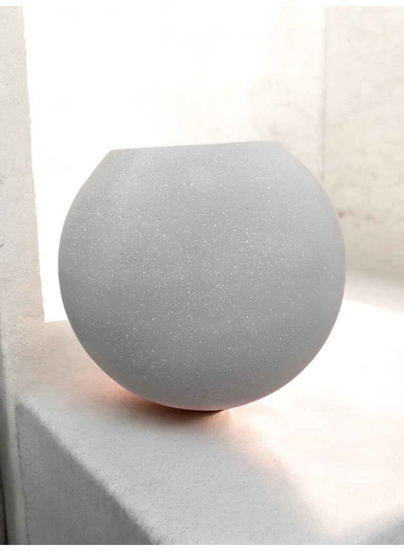 color zone pottery Indoor and outdoor planters with a sturdy and durable construction, ideal for larger plants. Prevents discoloration and cracking caused by sun exposure. Waterproof, sun-resistant, and weather-resistant. Fiber, 25 cm - Gray - Image 1