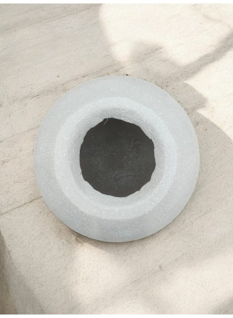 color zone pottery Indoor and outdoor planters with a sturdy and durable construction, ideal for larger plants. Prevents discoloration and cracking caused by sun exposure. Waterproof, sun-resistant, and weather-resistant. Fiber, 25 cm - Gray - Image 3