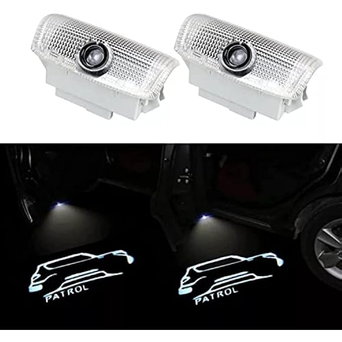 ROADSTAR Door Logo Light For Nissan Patrol Y62 2010 2011 2012 2013 2014 2015 2016 2017 2018 2019 2020 2021 2022 Accessories 2Pcs Car Door Projector Ghost Shadow Lamp Welcome Light - Image 2