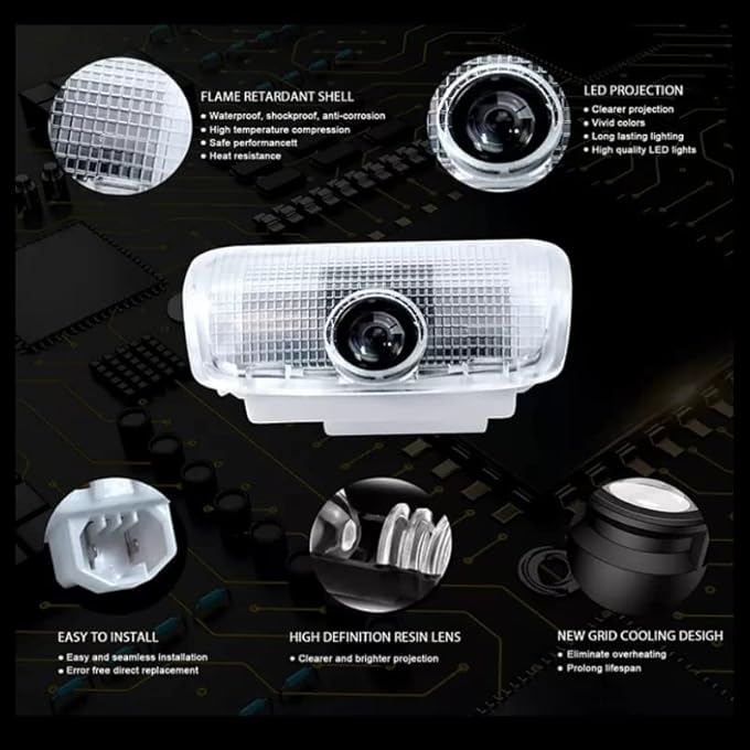 ROADSTAR Door Logo Light For Nissan Patrol Y62 2010 2011 2012 2013 2014 2015 2016 2017 2018 2019 2020 2021 2022 Accessories 2Pcs Car Door Projector Ghost Shadow Lamp Welcome Light - Image 3