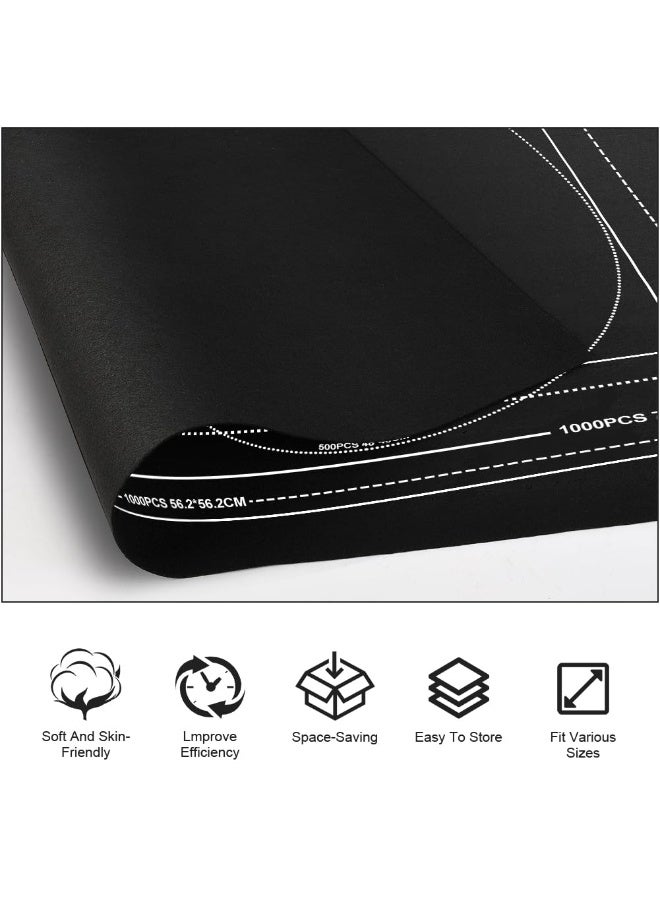 Jigsaw Puzzle Mat Roll-Up 1500 Pieces, 46 X 26 Portable Felt Jigsaw Puzzle Board With Travel Storage Bag, Jigsaw Puzzle Protector, For Adults And Teens, Black - Image 3