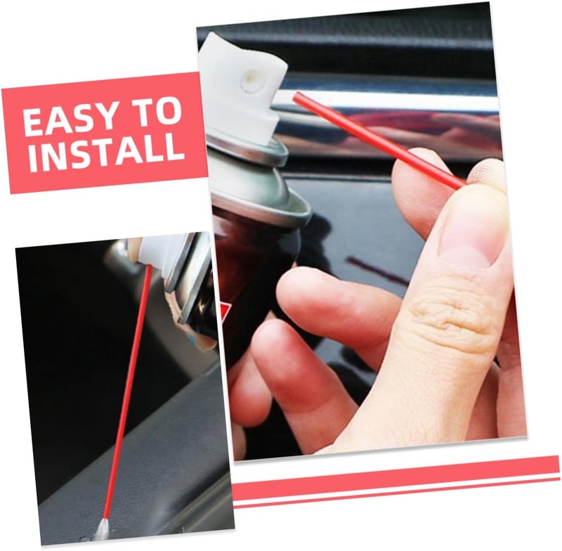 jojofuny 100pcs Rust Removal Spray Nozzle Spray Can Nozzle Straws Long Extension Plastic Sprayer for Home Improvement - Image 4