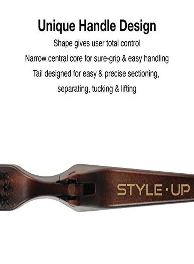 Olivia Garden Style-Up Teasing Foldable Hair Brush - 50% Boar & 50% Nylon Bristles Stu-Mx (Mixed)? - Image 4