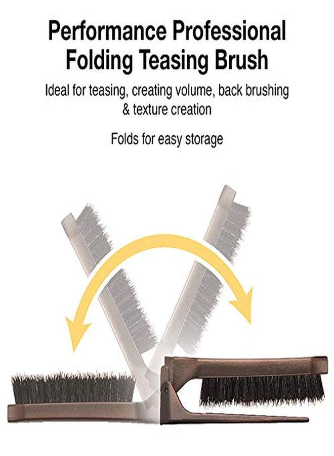 Olivia Garden Style-Up Teasing Foldable Hair Brush - 50% Boar & 50% Nylon Bristles Stu-Mx (Mixed)? - Image 2
