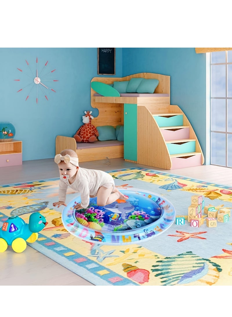 حصيرة مائية قابلة للنفخ للأطفال، حصيرة لعب الماء، ألعاب أطفال، حصيرة الحوض، تعزيز تطور الطفل الحركي والحسي، تنمو من خلال تحفيز هدايا اللعب الحسية للأطفال الذكور والإناث، 25.6 بوصة - Image 4