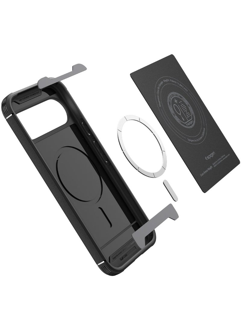 Spigen حافظة كور أرمور ماغ فيت لجوجل بيكسل 10 برو | غطاء بيكسل 10 [متوافق مع بيكسل سناب وماغ سيف] - أسود غير لامع - Image 3