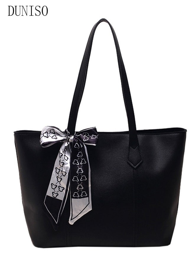 DUNISO - Women's Shoulder Tote Bag Faux Leather Handbag for Women Large Capacity Messenger Fashionable Travel Shoulder Bag for Ladies Girls College Students - Image 1