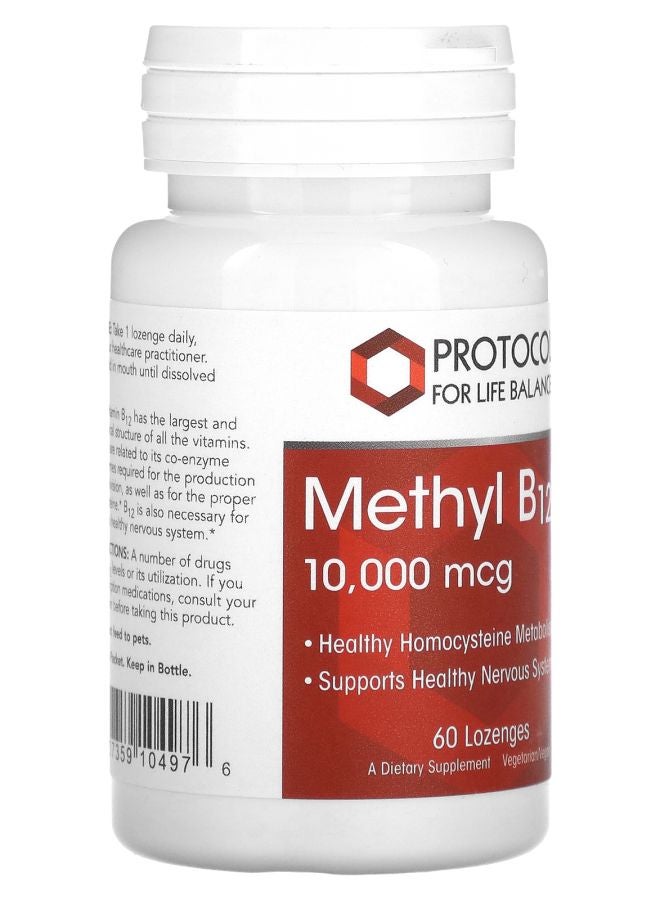 Protocol For Life Balance Methyl B12 10000 mcg 60 Lozenges - Image 2