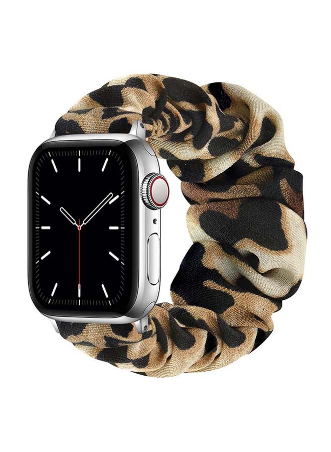 Perfii Flexi Elastic Solo Loop Band For Apple Watch Series 6/SE/5/4/3/2/1 Dot Brown - Image 1