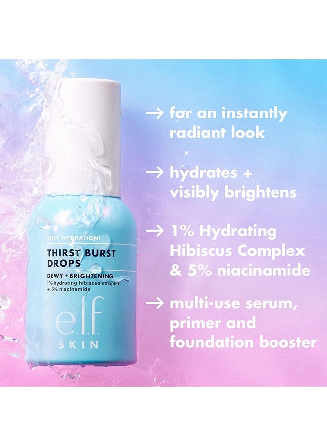 elf Holy Hydration! Thirst Burst Drops, Gel Serum Drops, for a Dewy, Plump Complexion, Non-Greasy Feel, with Hyaluronic Acid & 5% Niacinamide, Vegan & Cruelty-Free - Image 2